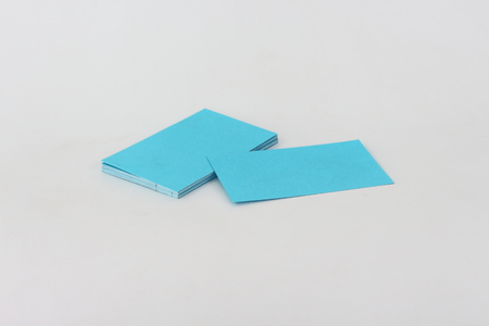 Business cards blue on a white background.の写真素材