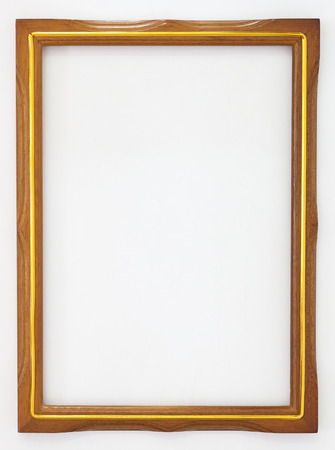Frames made of wood on a white background.の写真素材