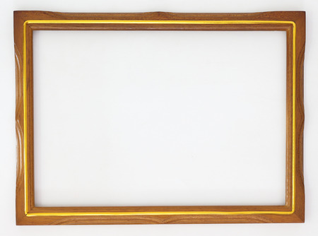 Frames made of wood on a white background.の写真素材