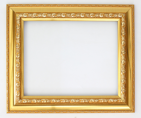 Frame gold on a white background.の写真素材