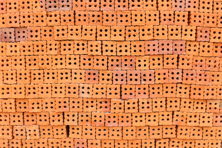 Orange brick laid in a row a lot.の写真素材