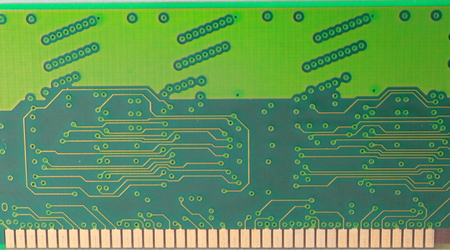 Circuit pattern on the RAM used for computers.の写真素材