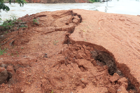 The road is damaged.の写真素材