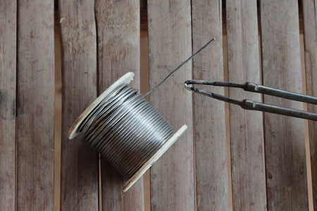 Soldering irons and soldering leadsの写真素材