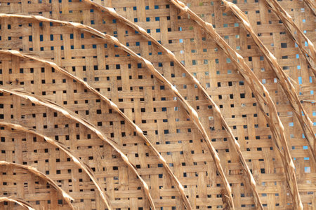 Woven basket made of bamboo for the silkworm nest.