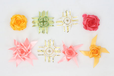 Roses and stars made with libations.の写真素材