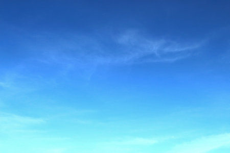 Blue skies and white clouds are beautifully patterned.の写真素材