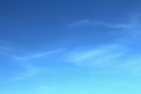 Blue skies and white clouds are beautifully patterned.の写真素材