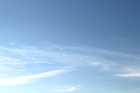 Blue skies and white clouds are beautifully patterned.の写真素材