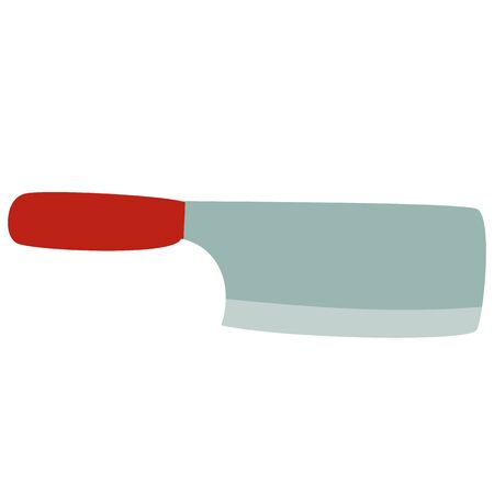 kitchen knife, flat, isolated object on a white background, vector illustration,のイラスト素材