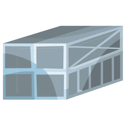 mail container in gray, cartoon illustration, isolated object on white background, vector, epsのイラスト素材