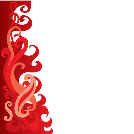 red ornament, decoration for a postcard, isolated object on a white background, vector illustration, epsのイラスト素材