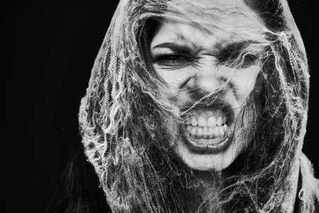woman scary costume halloween holiday witchの写真素材