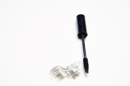 makeup brushes accessories cosmetics top view fashionの写真素材