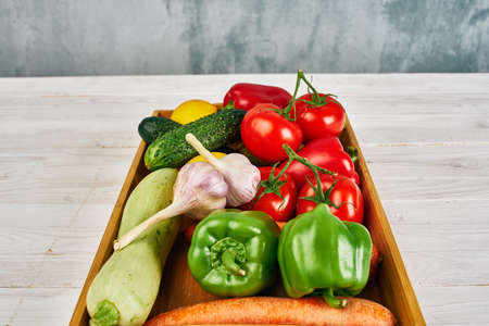 food vitamins organic food kitchen farm products view from aboveの写真素材