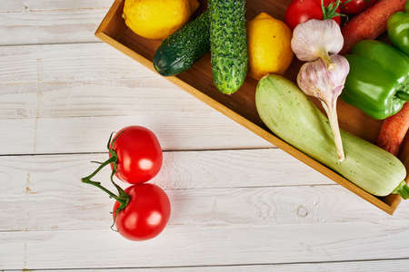 Ingredients natural product summer season agriculture view from aboveの写真素材