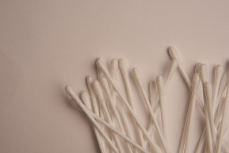 cotton swabs hygiene accessories sanitation object light backgroundの写真素材
