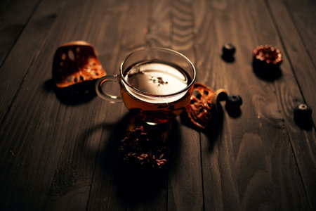 cup of tea hot drink as breakfast morning tradition