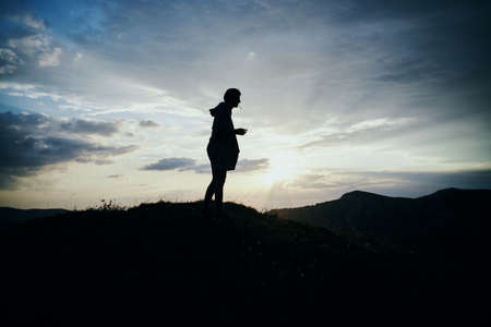 nature mountains landscape travel tourism clouds lifestyleの写真素材
