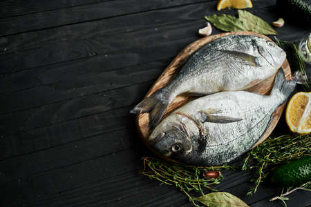 fish ingredients for cooking restaurants sea foodの写真素材