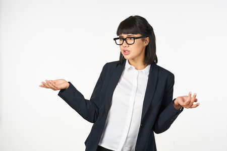 Business woman money finance manager investment light backgroundの写真素材