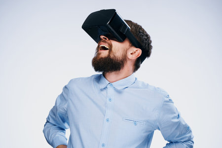 man manager technology glasses virtual reality entertainment