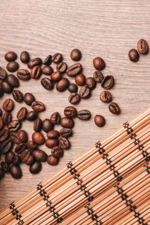a cup of coffee Hot drink spilled grains caffeine pattern