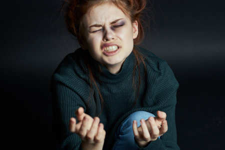emotional woman depression disorder pain beating aggression