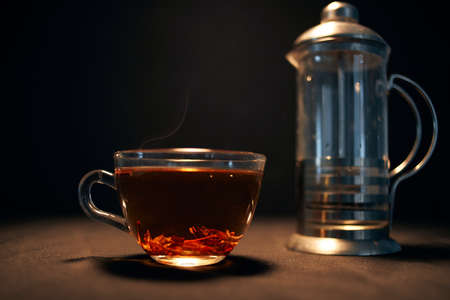 cup tea hot drink traditional ceremony breakfast likeの写真素材