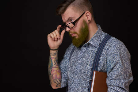 emotional business man manager office posingの写真素材