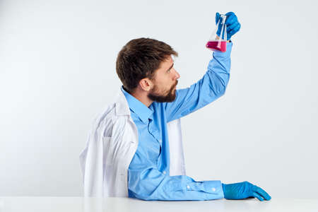 male physician laboratory assistant biotechnology research specialistの写真素材