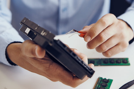 tools technology electronics repair computer parts microcircuitsの写真素材