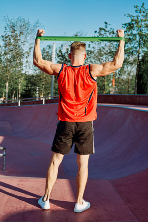 athletic man workout exercise fitness sportfit fresh air