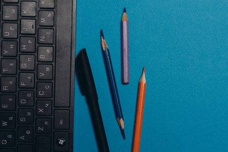 pencils notepads colorful paper office papers design
