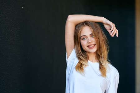 pretty woman lifestyle design street walk funの写真素材