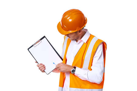 Engineer with documents working form of professionalsの写真素材