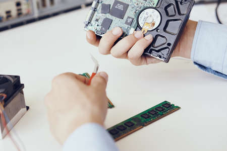 tools technology electronics repair computer parts microcircuitsの写真素材