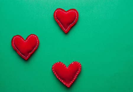 gift Valentines day decoration Green background holidayの写真素材