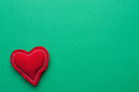 decoration object creative holiday Valentines Day Green background