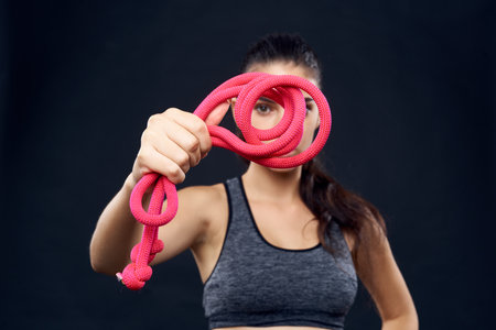 sportive woman exercise fitness workout health gymの写真素材