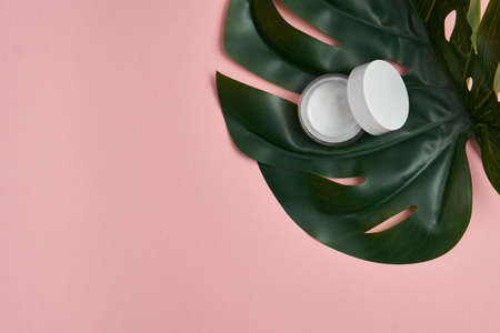 bathroom accessories skin care aromatherapy isolated backgroundの写真素材
