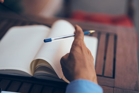 cafe documents phone technology work communication internetの写真素材