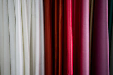 colorful fabric fashion textile material texture industryの写真素材