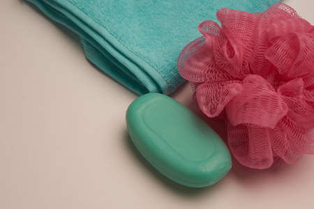 soap towel skin care bathroom accessories hygieneの写真素材