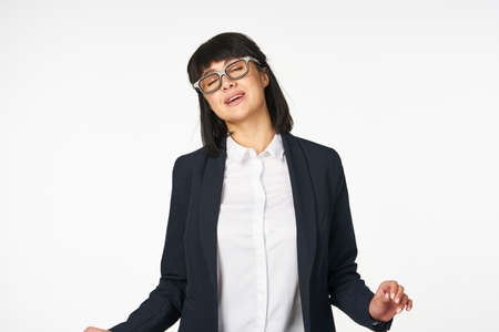 Business woman money finance manager investment light backgroundの写真素材