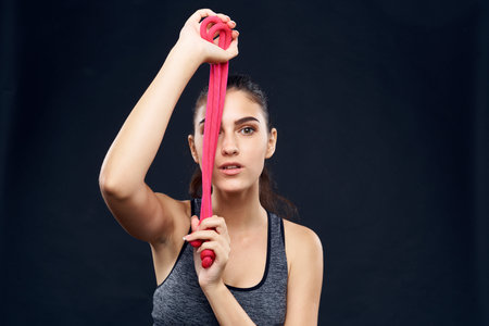 sportive woman exercise fitness workout health gym