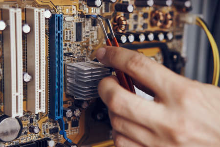 tools technology electronics repair computer parts microcircuitsの写真素材