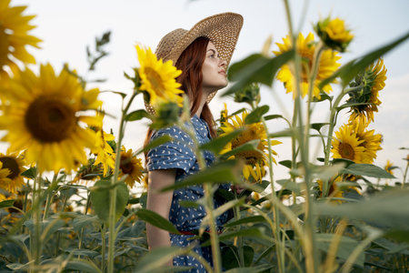 Walk in the sunflower field nature charm outdoor activities