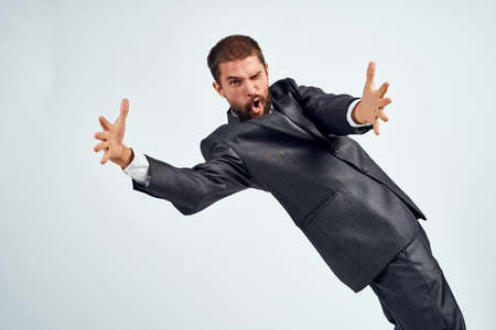 business man in suit posing work success executiveの写真素材