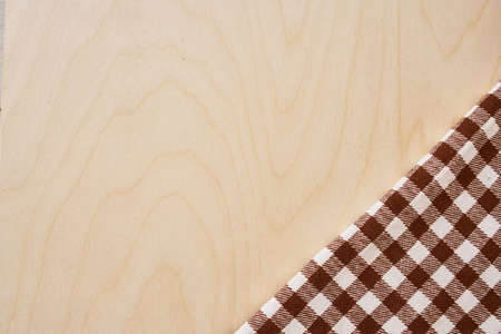 wooden texture plaid tablecloth kitchen textile designの写真素材